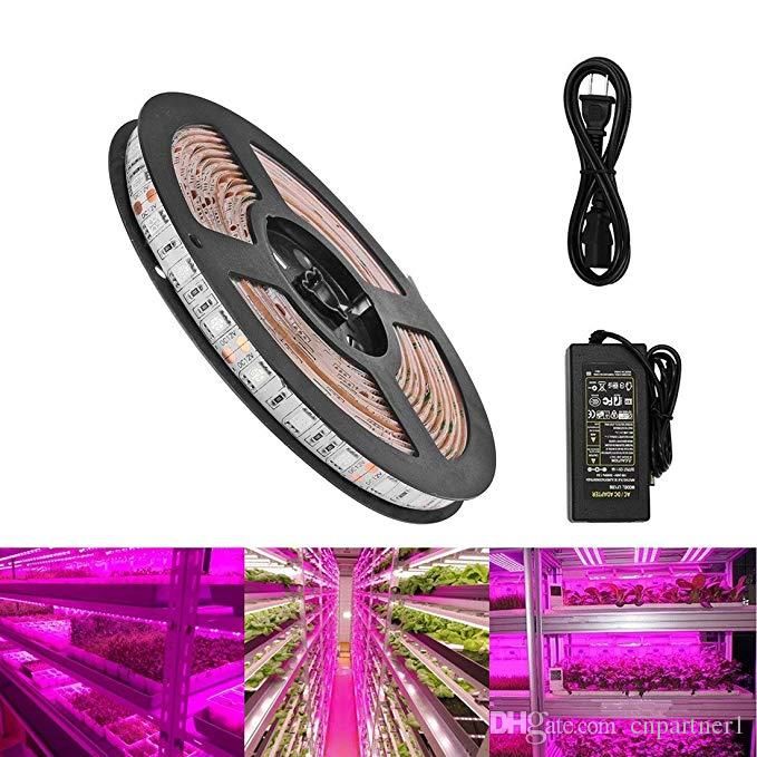 LED Strip Light Plant Grow Lights 16.4ft 5050 SMD Waterproof Full