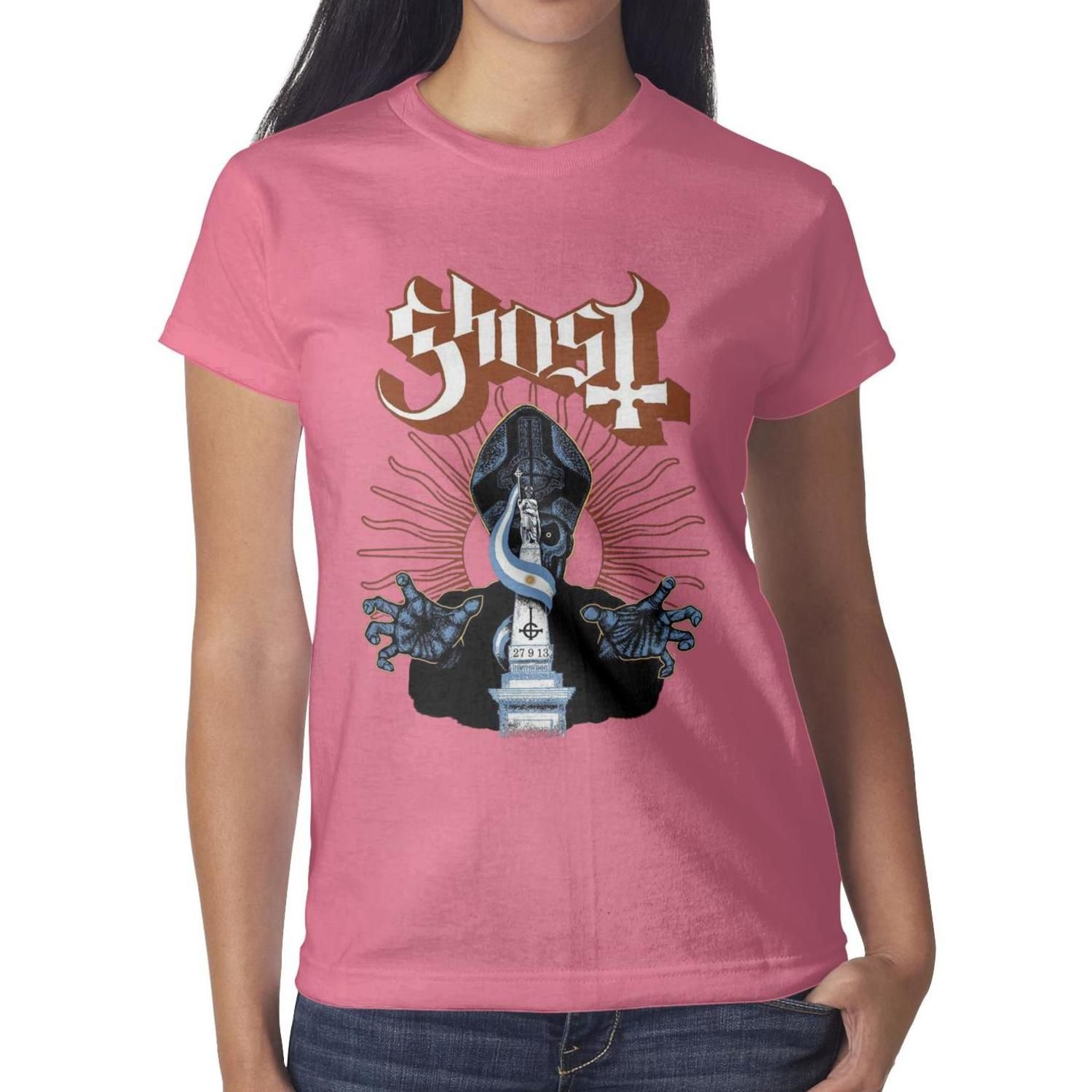 Ghost Cardinal Copia Art Pink Womens T 