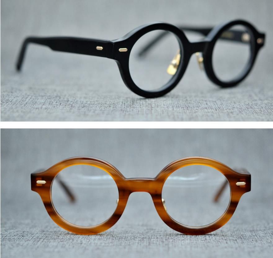 2019 Brand Round Eyeglasses Frames Myopia Optical Glasses Reading 2019 Brand Round Eyeglasses Frames Myopia Optical Glasses Reading Frame Uni Oliver Goldsmith Pure Titanium Nose Pad Spectacle From Dmlo