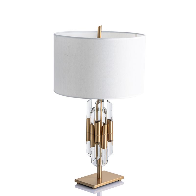 2021 Modern Nordic Gold Crystal Glass Bedside Table Lamps For Pedestal