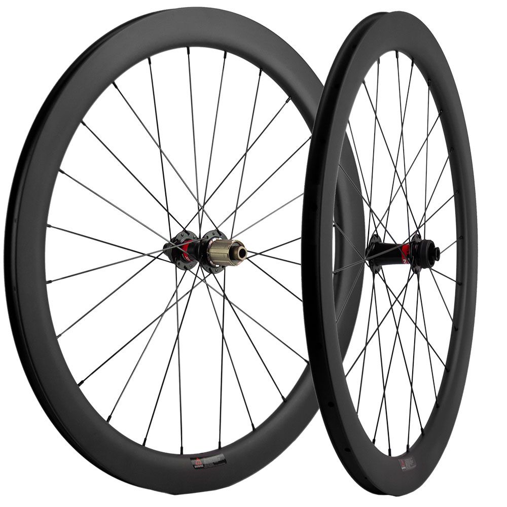 700C Carbon Wheelset 50mm Depth 25mm Width UD Matte Clincher Disc Brake