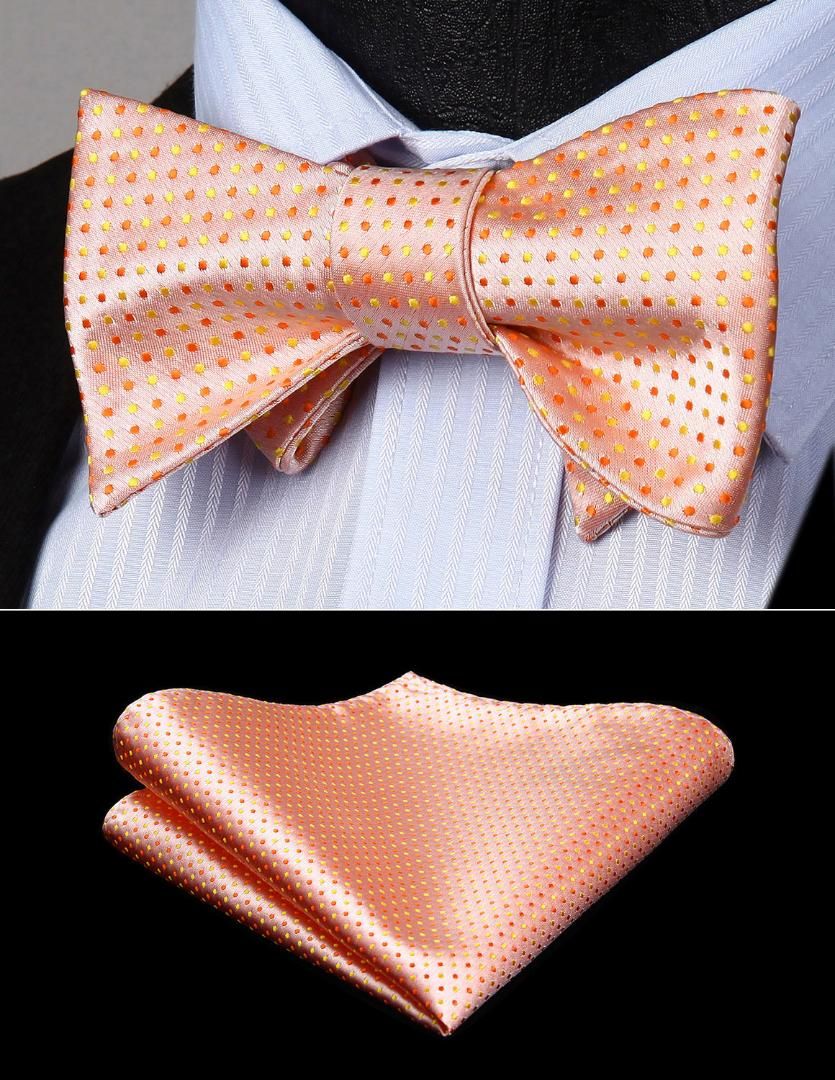 Bow Tie Handkerchief Set Party Wedding Mens Gift Classic Polka Dot