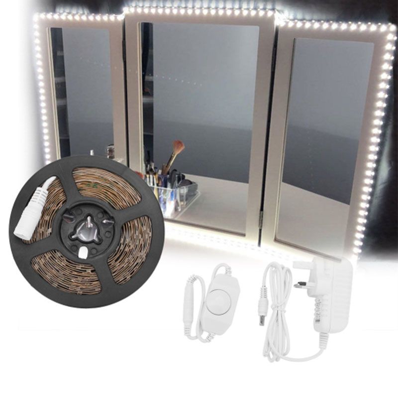Led Vanity Mirror Lights Strip Kit 13ft 4m 240 Leds Make Up Light For Makeup Table Set With Dimmer And Power Supply