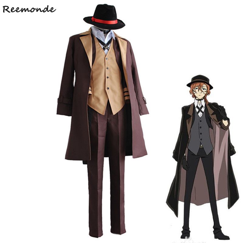 Anime Bungo Stray Dogs Cosplay Costumes Nakahara Chuuya Jackets Pants