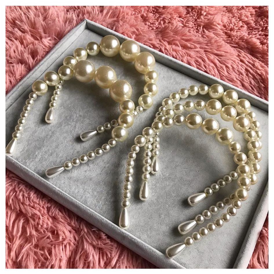 Best Lady White Simulated Pearls Hair Clips For Women Girls