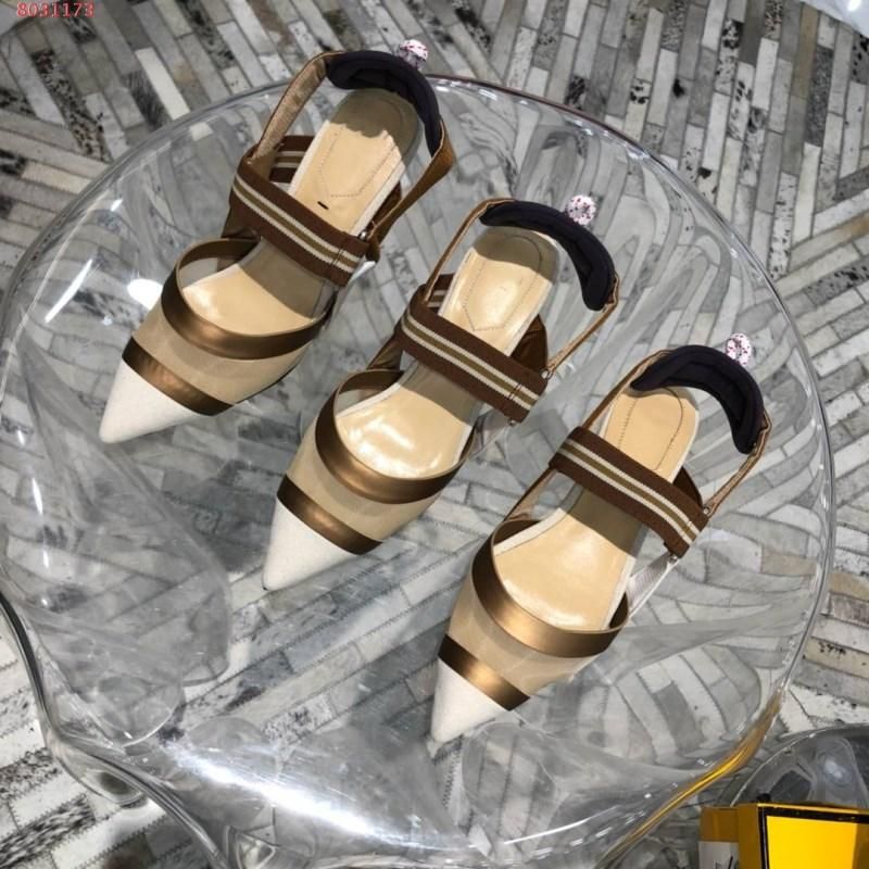 Mode Simples Nouvel Épissage Porter Chaussures Rouge Extérieur Talons Confortable Pied Rayé Hauts Féminine Sandales Été Sexy 2019 Des reQdCBxoW