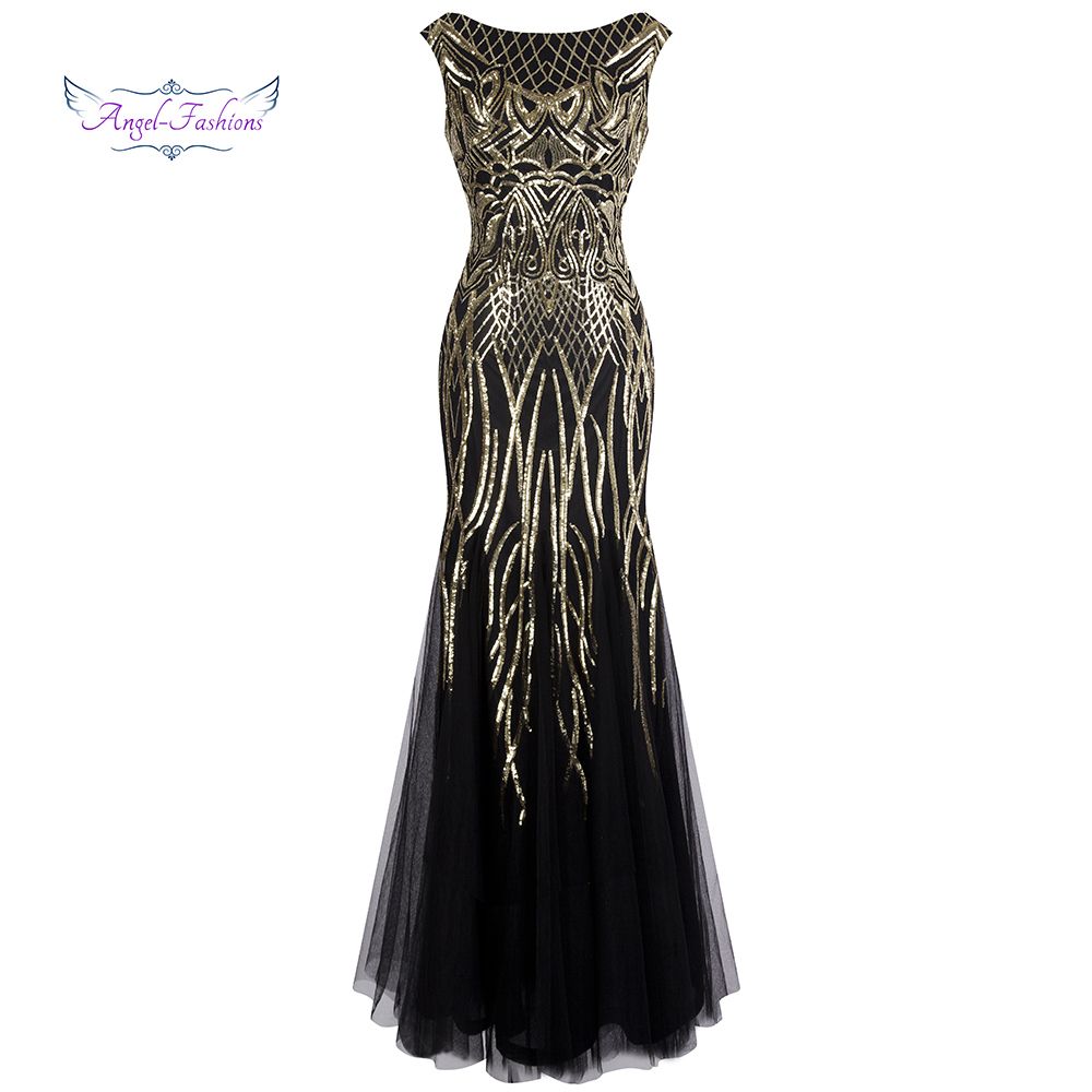 Vintage Prom Dresses with Sleeves Angel