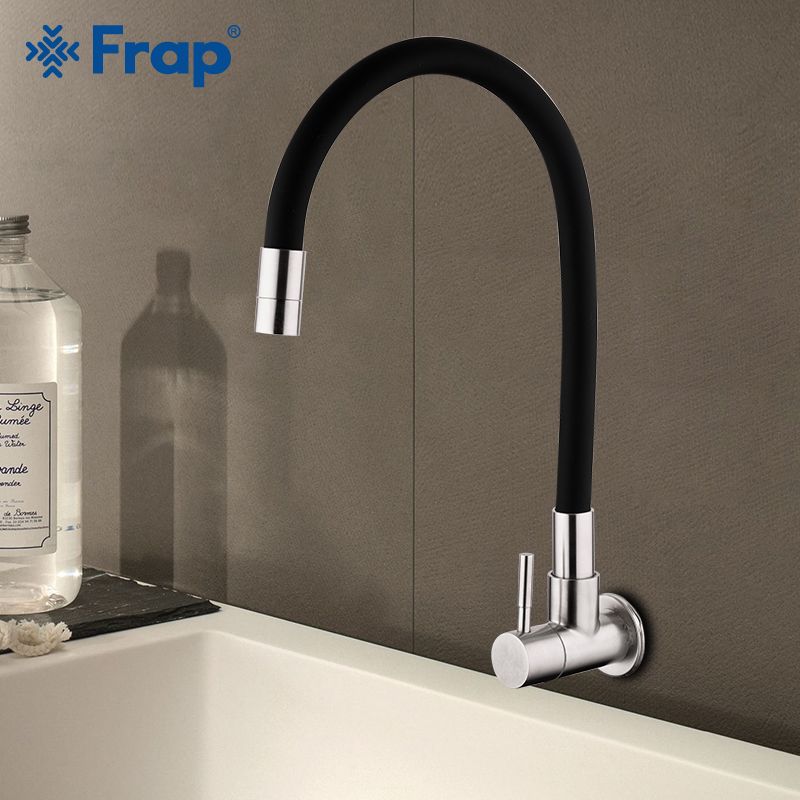 Frap Wall Mounted Kitchen Faucet 304 Stainless Steel Single Handle Hole Water Mixer Cold Tap Y40099