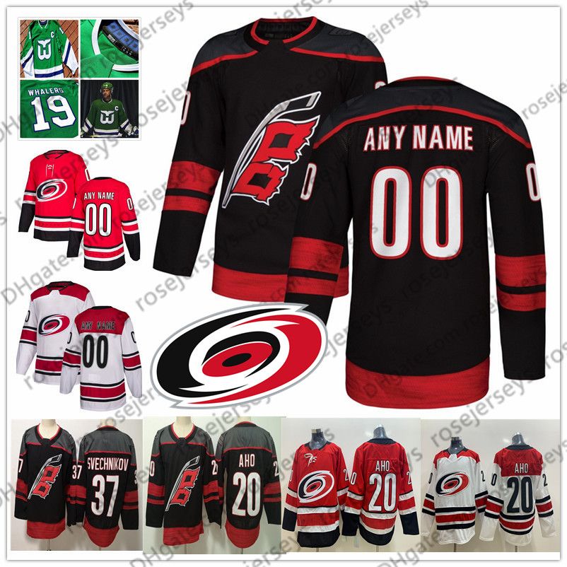2019 Custom Carolina Hurricanes Black Third Jersey Any Number Name Men
