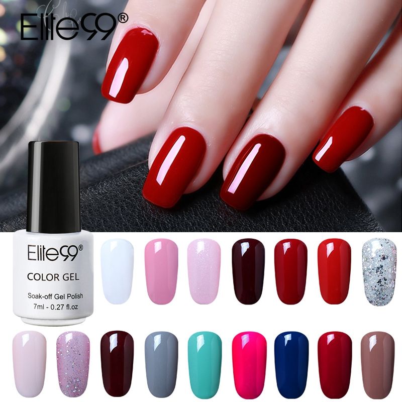 Elite99 7ml Pure Color Gel Nail Polish Top Base Coat Need Long Elite99 7ml Pure Color Gel Nail Polish Top Base Coat Need Long