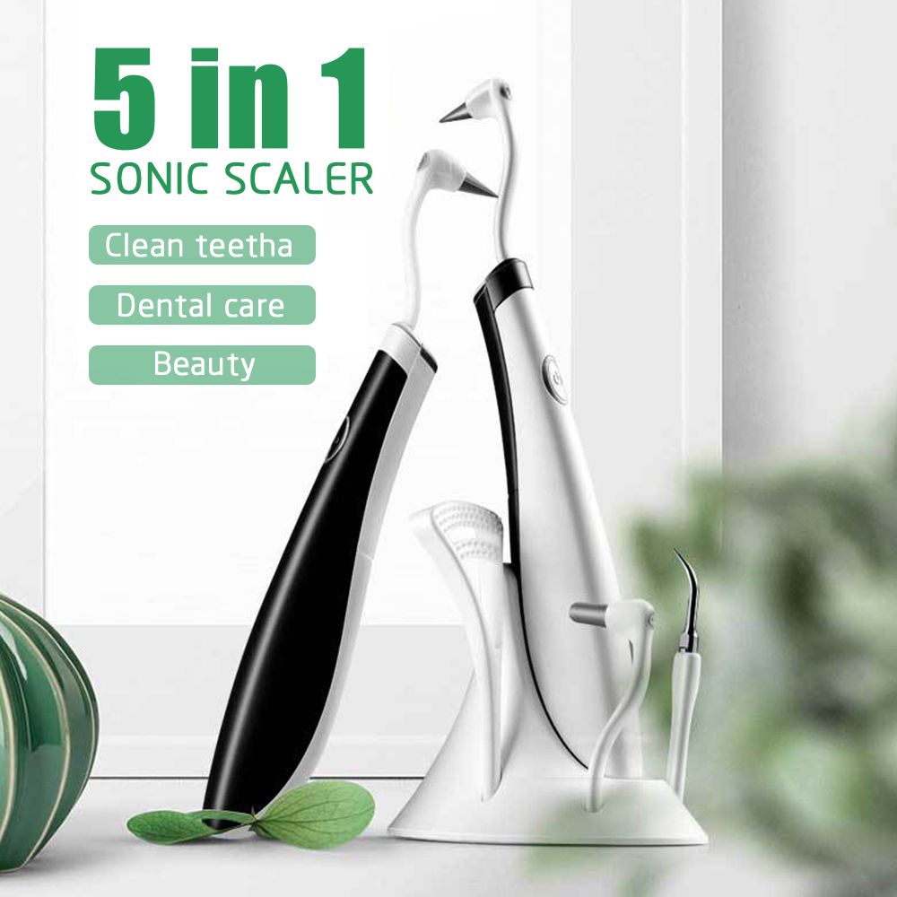 2021 5 In 1 Dental Tool Electric Ultrasonic Tooth Stain Eraser Plaque