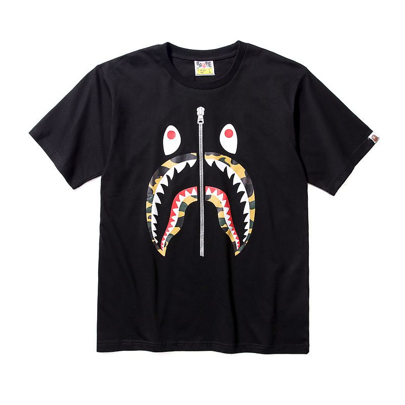 Bape Mens Designer T Shirt Bape Designer T Shirt Shark Men Women High