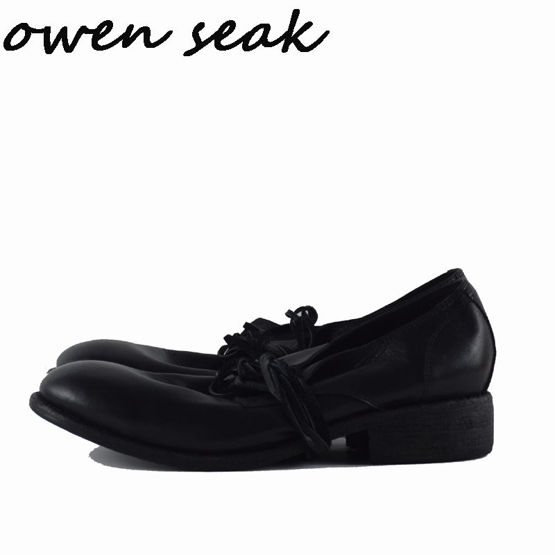 Vache Pour En Cuir Hommes Casual Rétro Noir Mariage De Printemps Chaussures Luxe Seak Owen Habillées À Lacets Baskets n0P8NwOkX