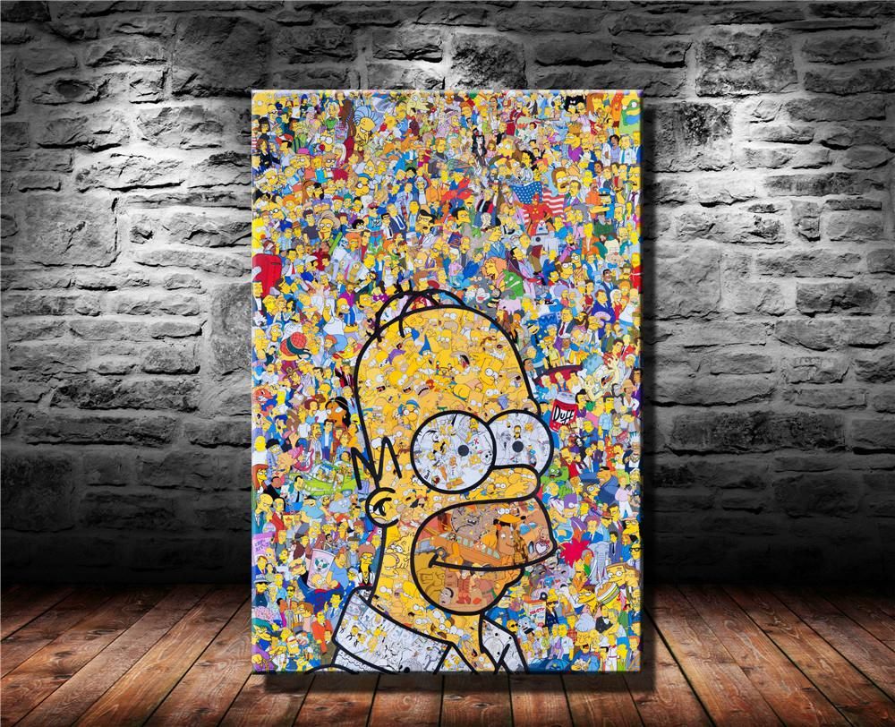 Of The Simpsons Hd Canvas Printing New Home Decoration Art Painting Unframed Framed