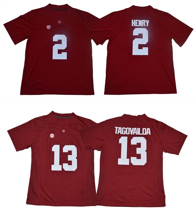 2020 Youth Alabama Crimson Tide Kids Jersey 2 Derrick Henry 13 Tua