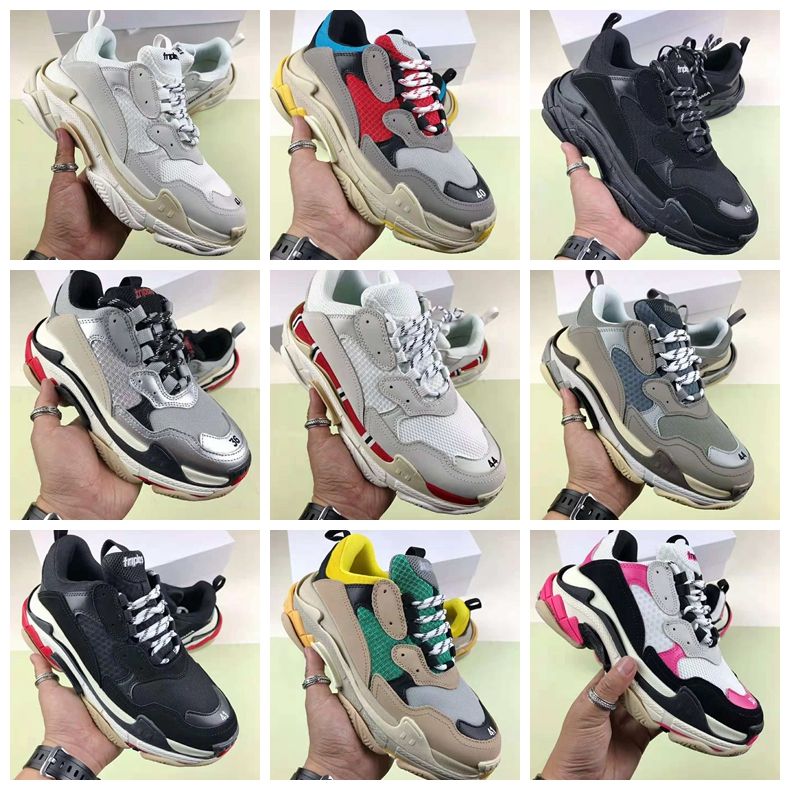 17fw Triple Chaussure Luxe S Père Couleurs Talon Grand BottomDévoile Femme Sneaker Balenciaga Mélangées Combinaison Épais Homme 0wmN8vn