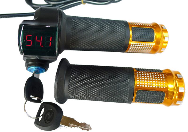 36V 48V Speed Control Thumb Throttle Grip LED Indicator Light For E-Bike Scooter