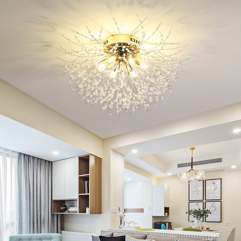 2021 Morden Dandelion Light Fixture Indoor Modern Dinning Room Crystal