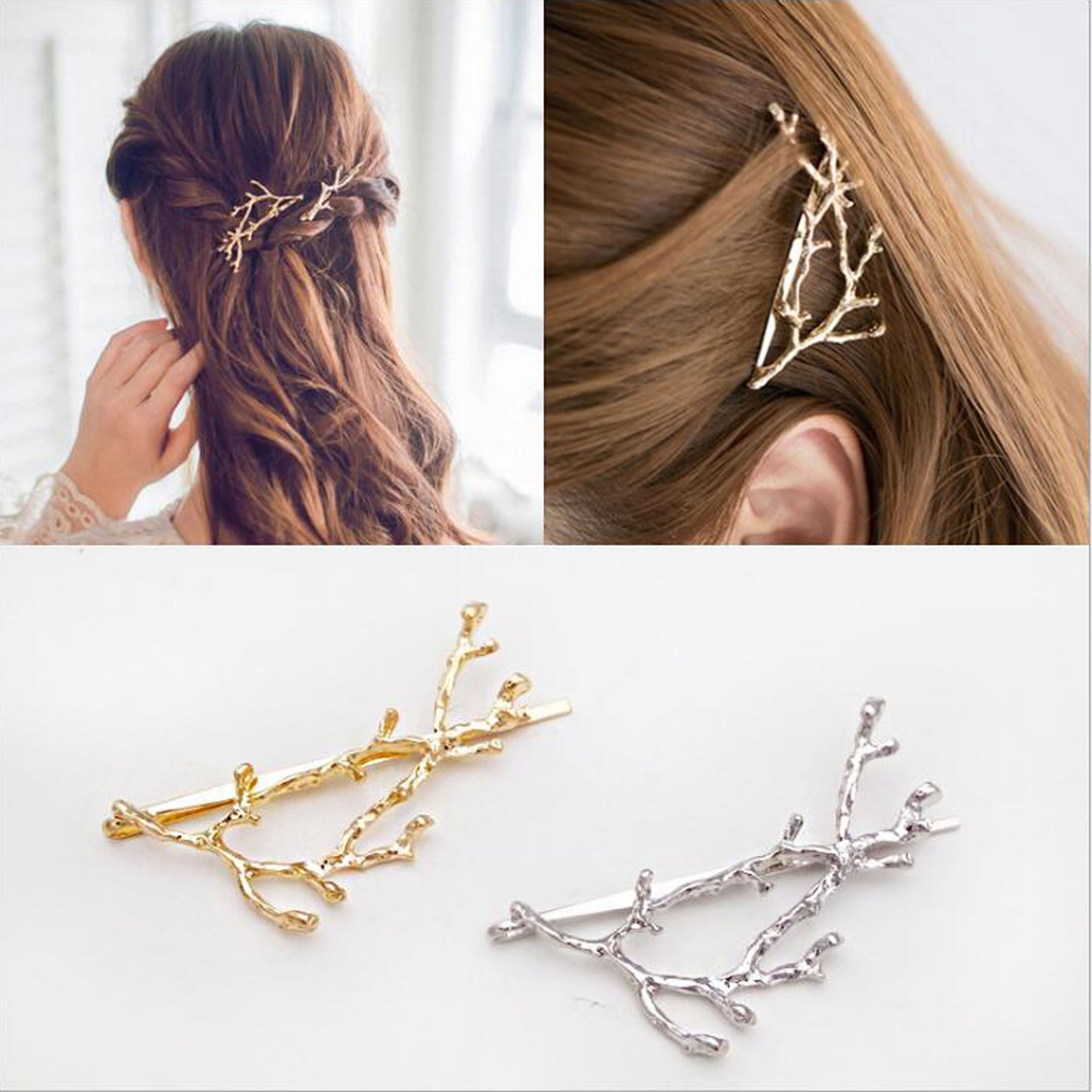 4pcs Kids Hair Barrette Toddlers Thick Hair Iron Metal Non Slip