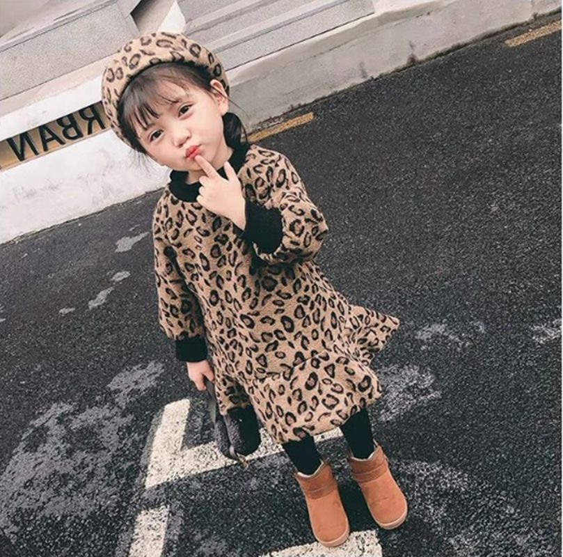 girls leopard dress