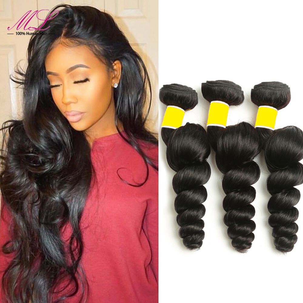 Ml 3 Bundles Loose Wave Human Hair 100 Unprocessed Brazilian