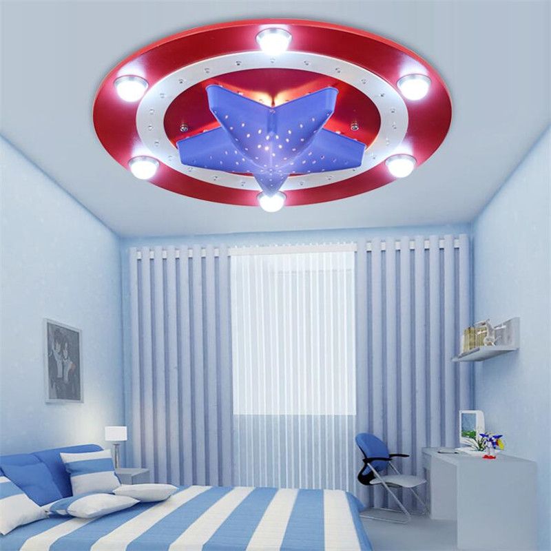 2019 Kid S Room Lighting Captain America Ceiling Lights Child Kid S Room Lighting Captain America Ceiling Lights Child Bedroom Cartoon 6led 3w 24led 0 For Living Home Decoration Lamp