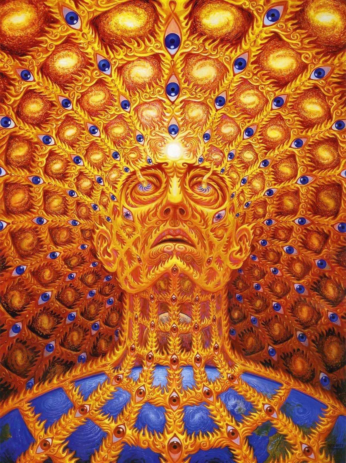 Alex Grey Pyschedelic Trippy Decor Wall Art Silk Poster 24x36inch 24x43inch