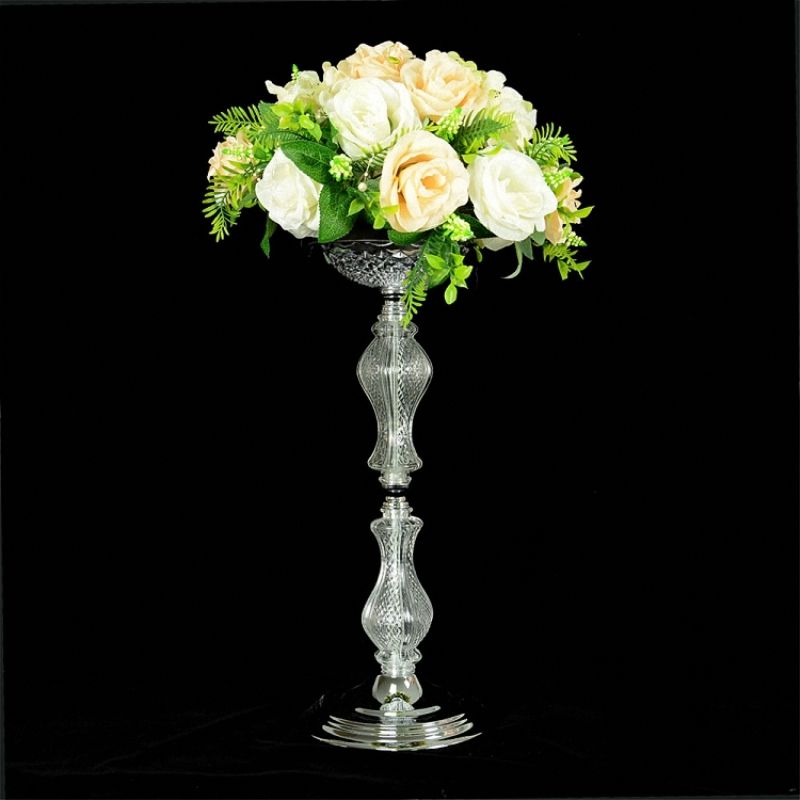 Acrylic Vases Wedding Table Centerpieces Exquisite Pillar Flower Stand