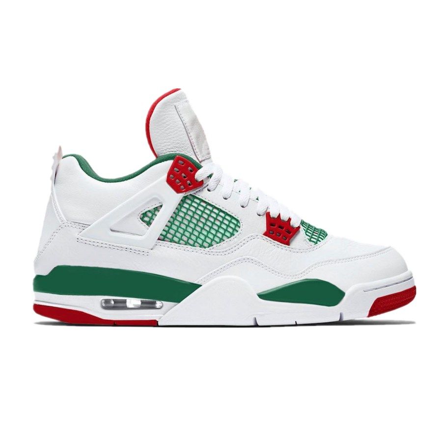 4 White Green Red 4s Nrg Designer Mens Basketball Shoes Sneakers New