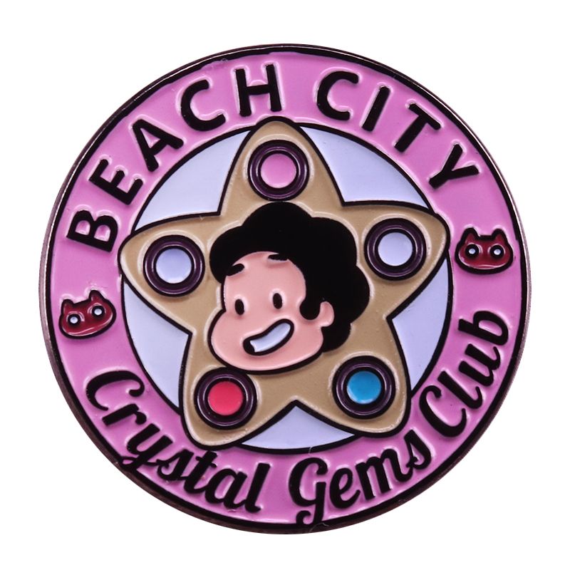 2021 Steven Universe Enamel Pin Round Pastel Crystal Gems Brooch Cute