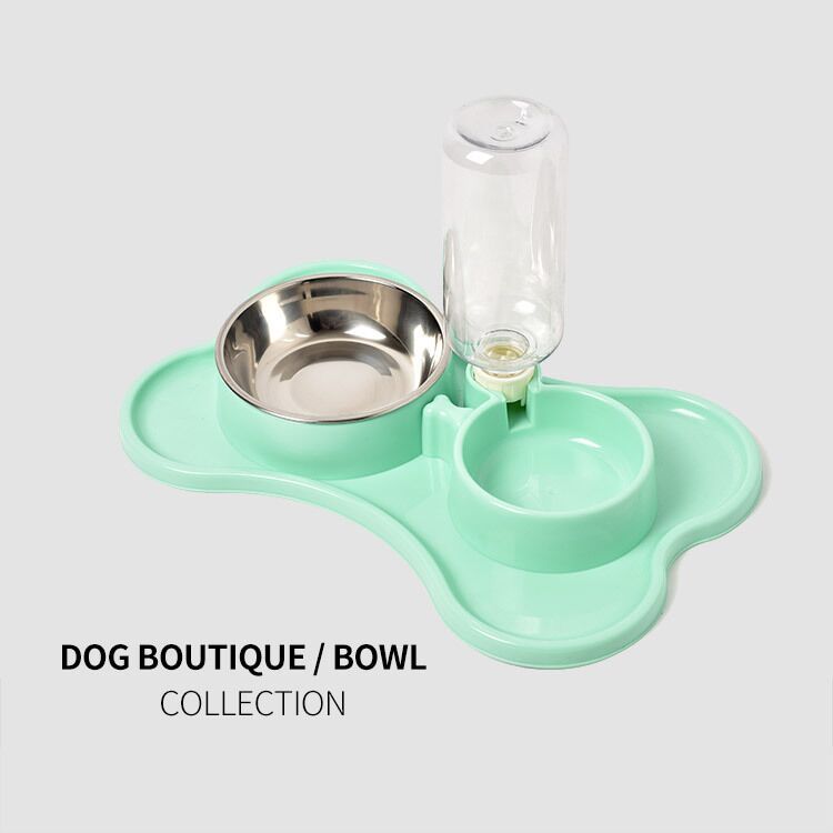 2020 Dog Automatic Drinking Fountain Double Bowl Dog Double Bowl Pet