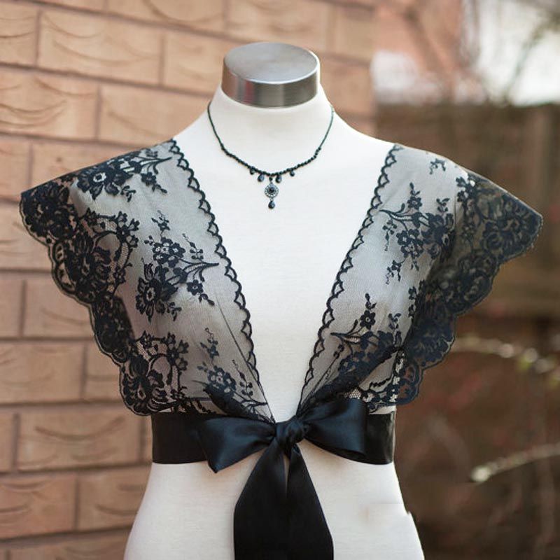 black lace dress topper