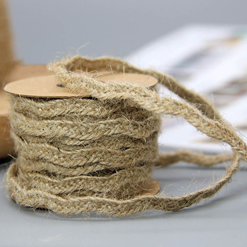 2021 Rustic 5M Burlap String Jute Twine Weaving Hemp Rope Wrapping