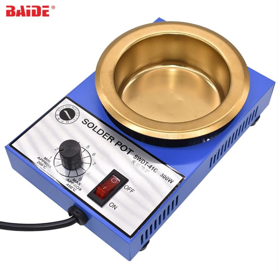 2021 220V 300W Solder Pot Soldering Desoldering Bath 100mm SWDT 41C