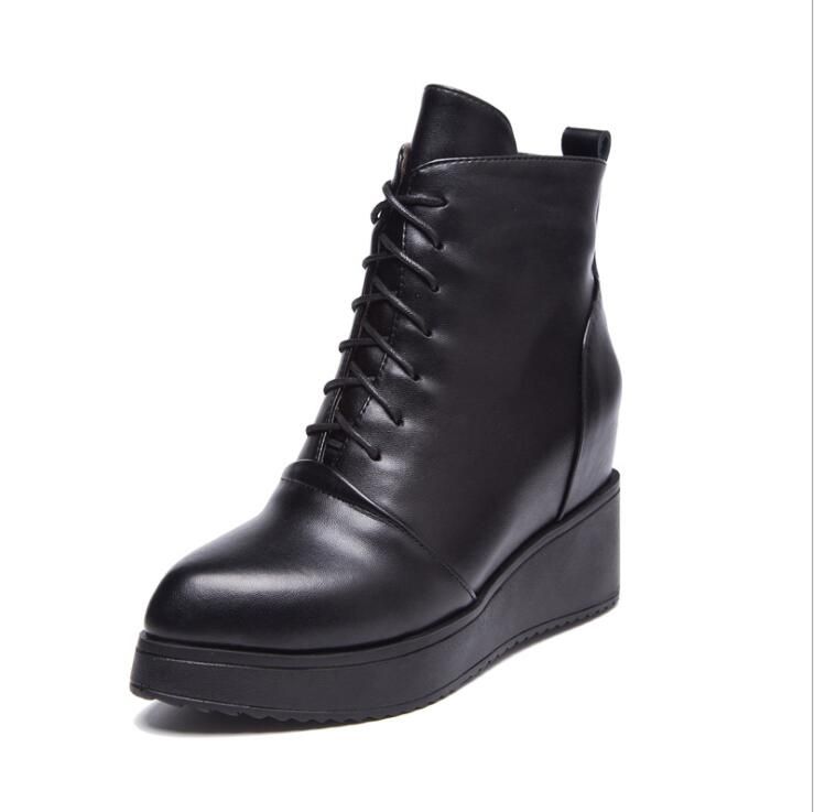 flat black boots mid calf