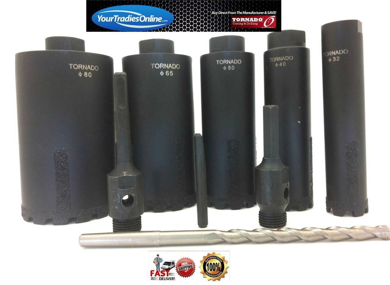 2019 Masonry Diamond Brazed Core Cutter Drill Tool Bit W Pilot & Arbor