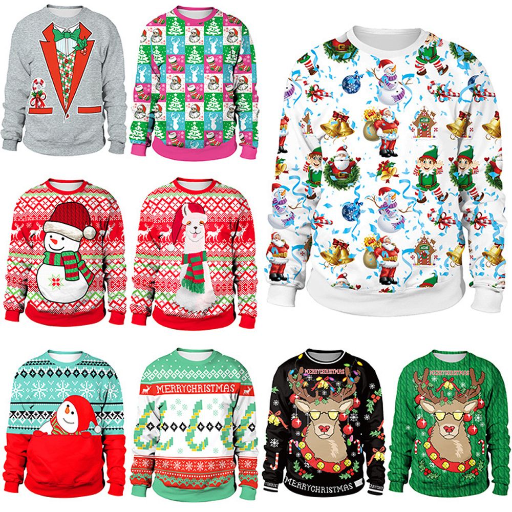 Pin on ugly sweater ideas 2020 2019 Ugly Christmas Sweater For Gift Santa Elf Funny Pullover