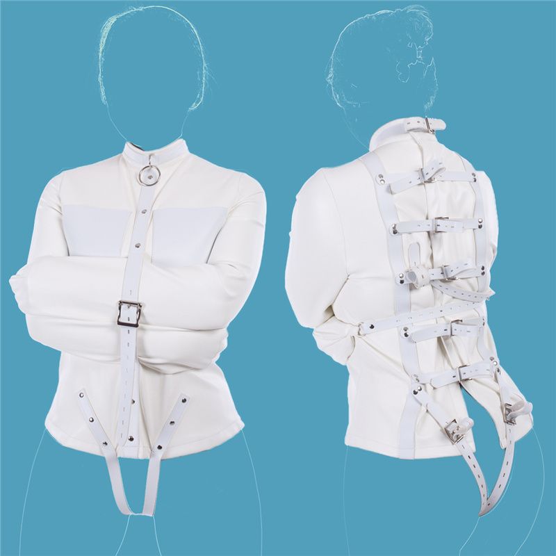 Women Sex Game Costume Medical Play Straitjacket Faux