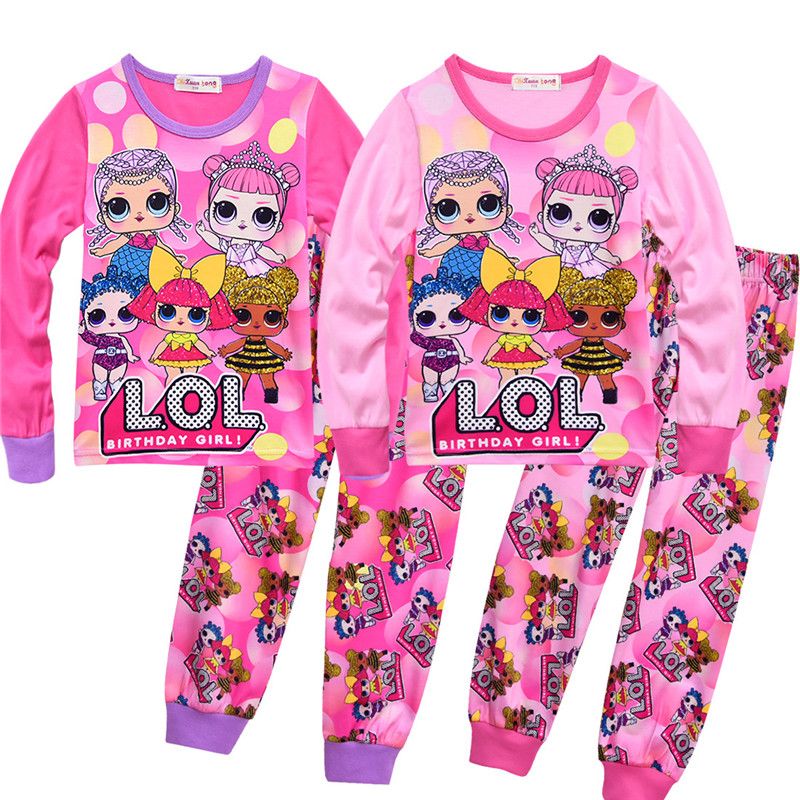 Lol Dolls Printed 2019sping New Design Kids Girls Pajamas Sets For