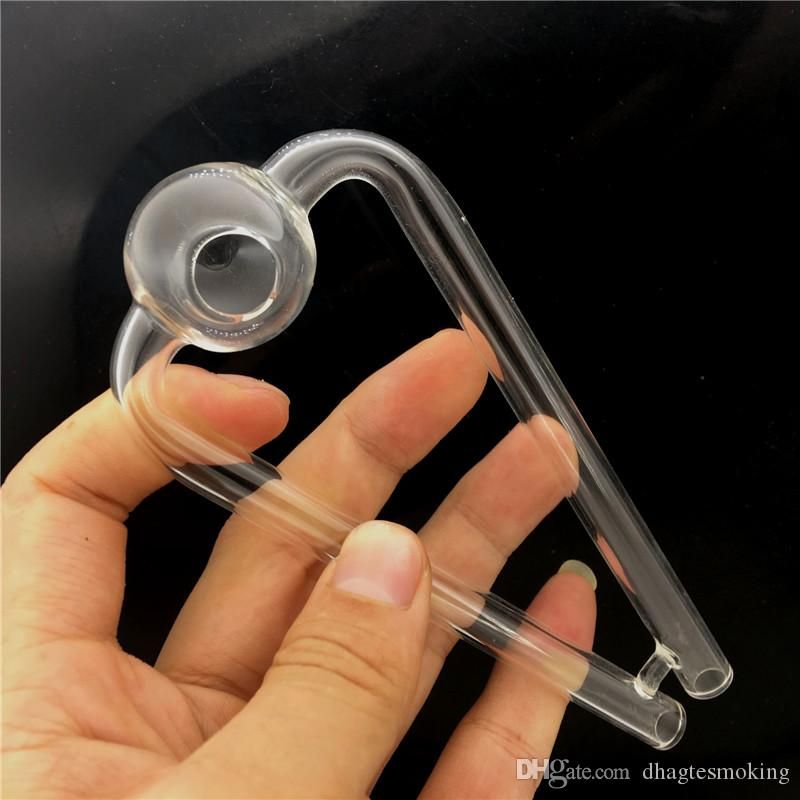 2021 Double Oil Burner Glass Pipe Art Smoking Tube Skull Water Pipe For EC4