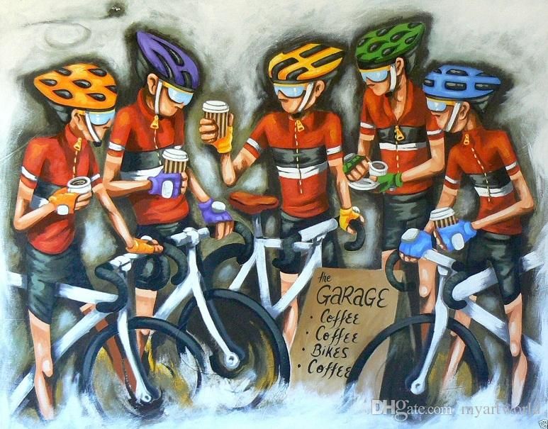 2021 Bike Cycling Art,High Quality Handpainted &HD Print Modern