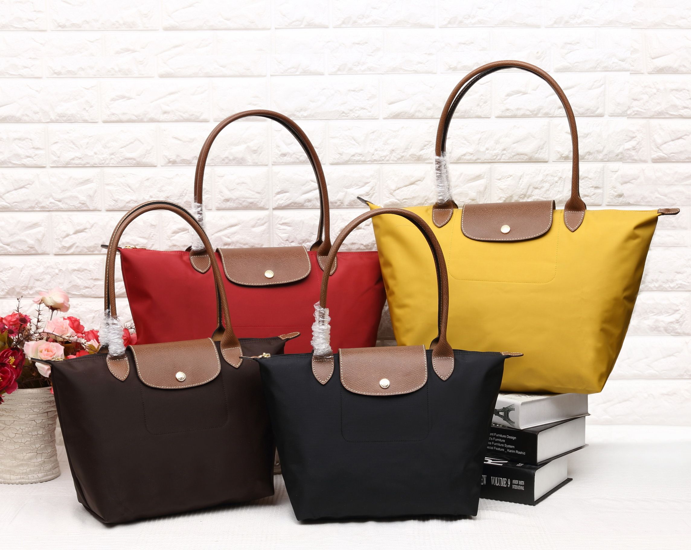 Brand New Womens Bag Paris Fashion Long Handbag Folding Nylon Shoulder Bags Lady Large ...