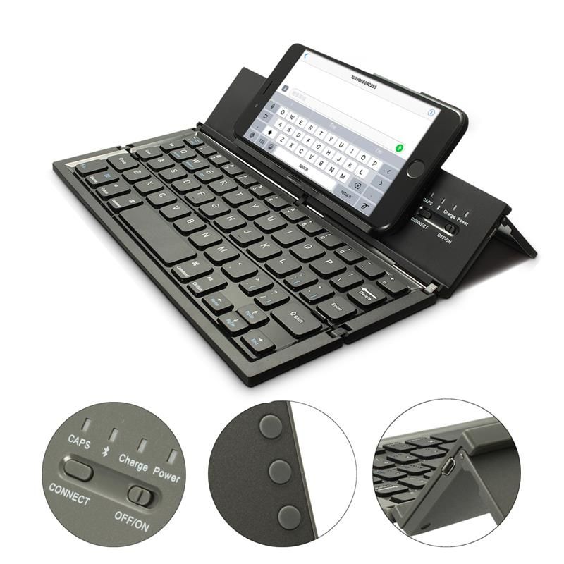 Portable Wireless Keyboard Foldable Bluetooth Keyboard For Table PC Laptop Mini Keypad QWERTY