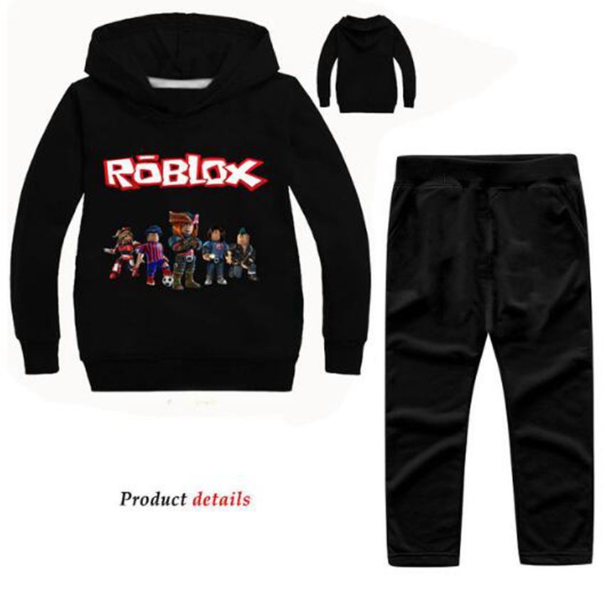 New Years Children Roblox Clothes Set Cartoon Printing Sport Hoodie Pants Suit Boy Girls Casual Clothing Sets Nova - 