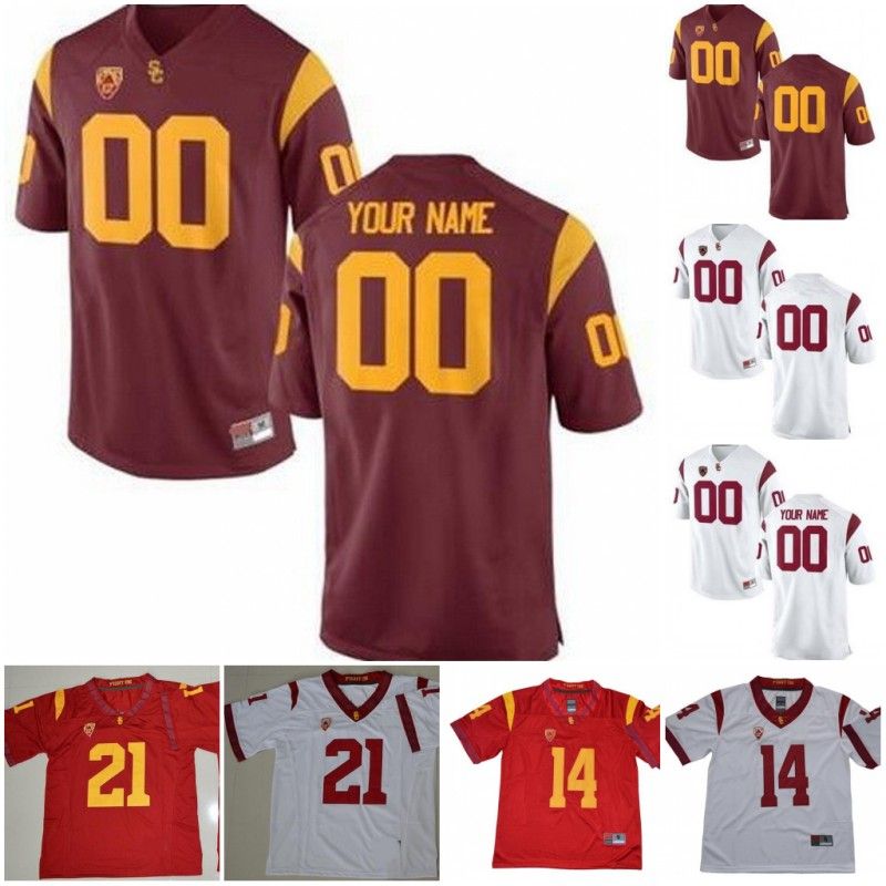 2020 Mens Custom USC Trojans Football Jersey JT Daniels Amon Ra St. Brown Michael Pittman Tyler