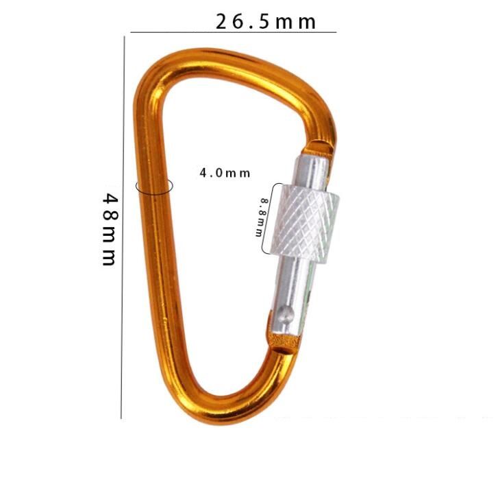 Mini Aluminum Multitool Button Carabiner Keychain Durable Camping