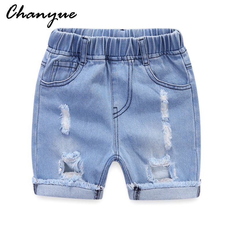 boys ripped jean shorts