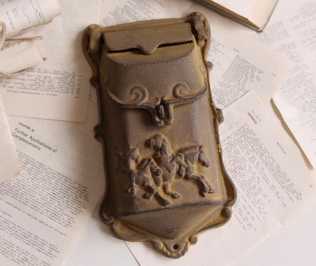 Small Rustic Cast Iron Mail Box Mailbox Metal Letters Post Wall Mounted Postbox Home Decor Garden Yard Supplies Free Sl5009 20180920