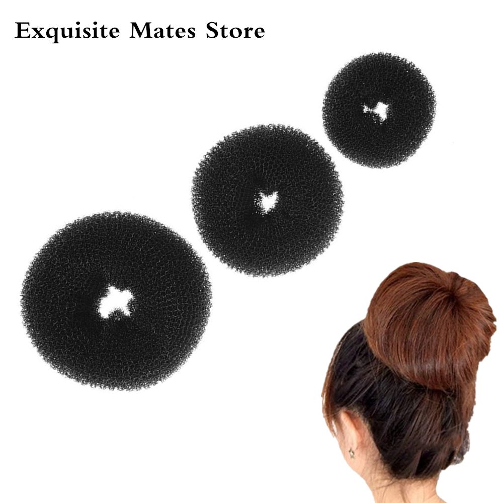 Hair Accessories One Womens Girls Black Hair Bun Foam Donut Shaper