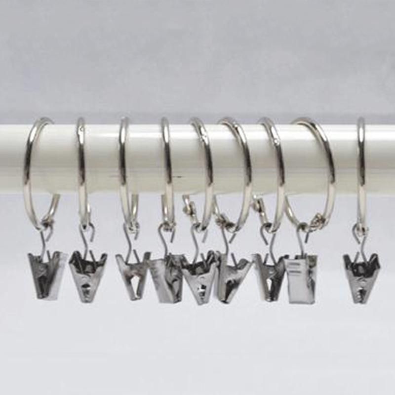 Plating Curtain Rings Clip Shower Bathroom Curtain Rings Clip Easy